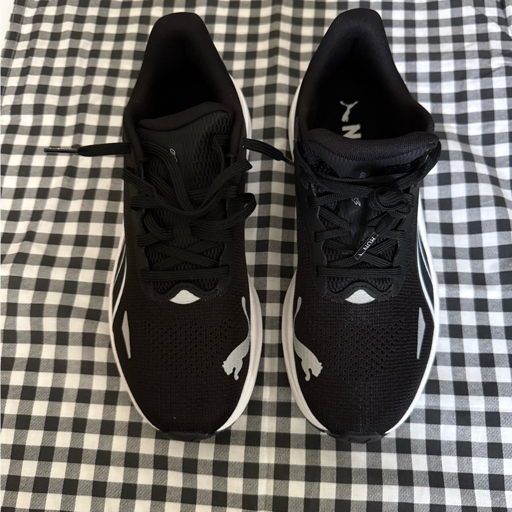 Puma Black and White Athletic Shoes - Picture 3 of 6